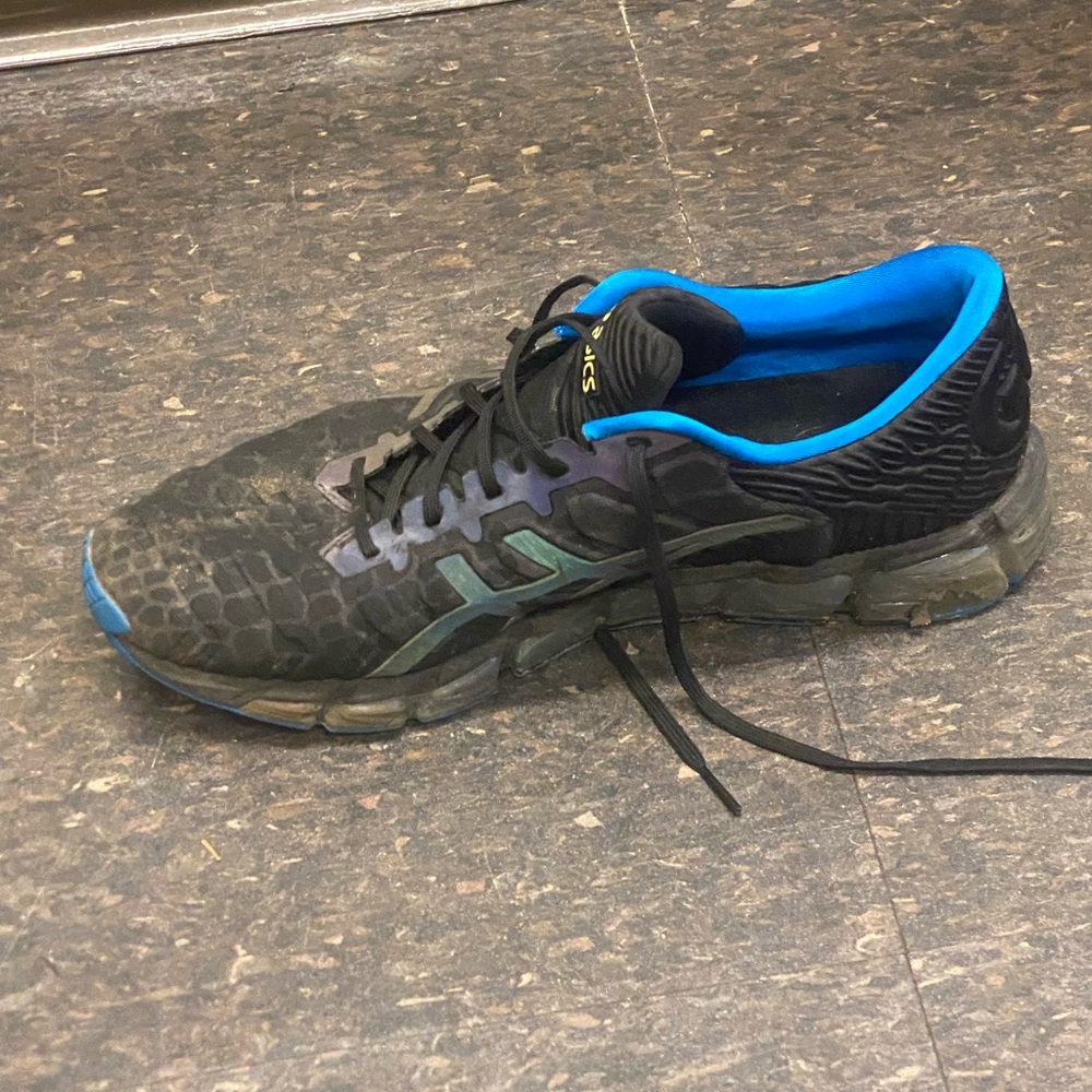 ASICS Black and Blue Athletic Shoe